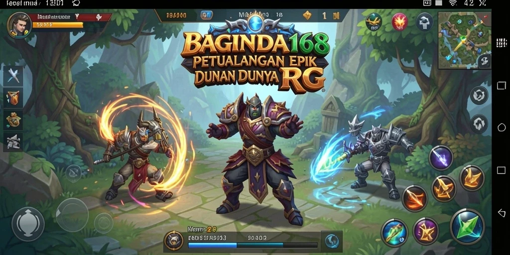 Tampilan gameplay BAGINDA168 yang mendebarkan dan penuh aksi RPG.
