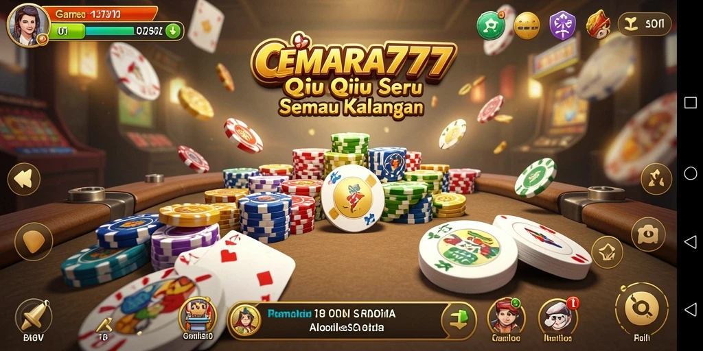 Screenshot gameplay QiuQiu menampilkan momen mendebarkan.