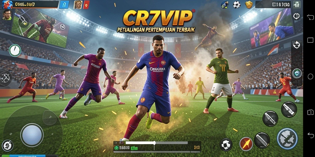 Screenshot gameplay CR7VIP menampilkan aksi pertempuran yang seru.