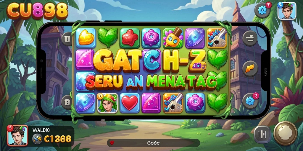 Cuplikan gameplay seru dalam game Match-3 CU888.