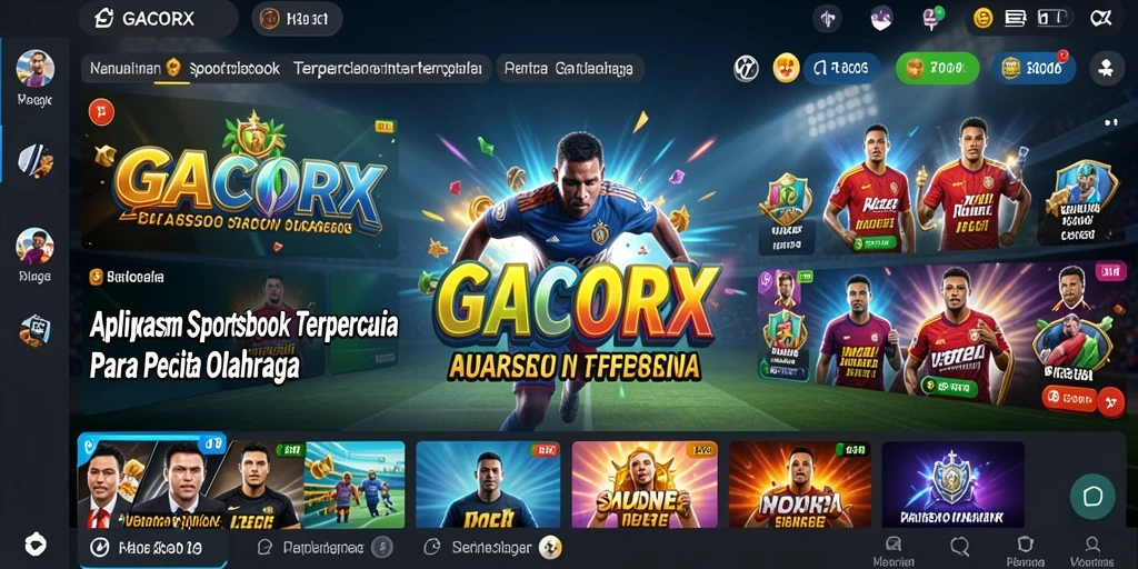 Tampilan gameplay menarik dalam aplikasi Sportsbook GACORX.