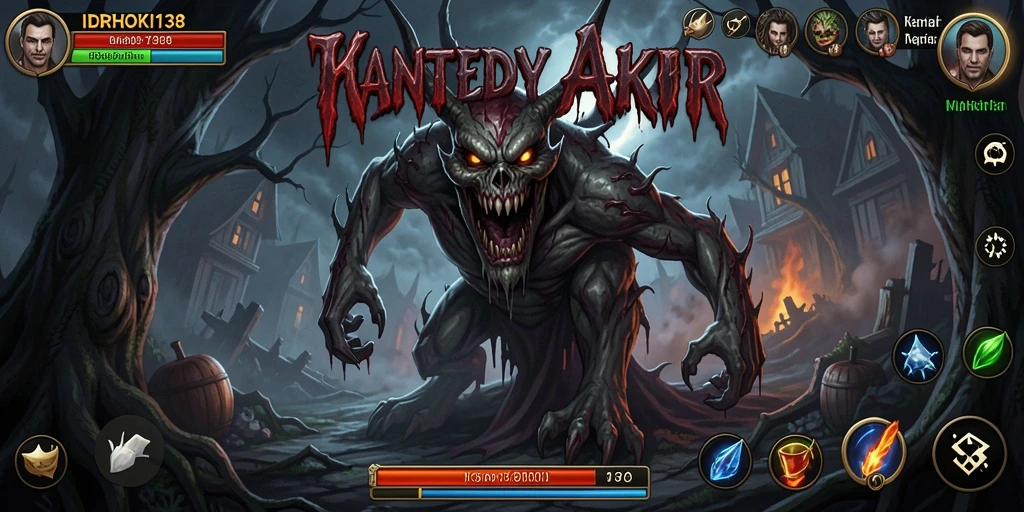 Tangkapan layar yang menampilkan suasana menyeramkan dalam gameplay IDRHOKI138.