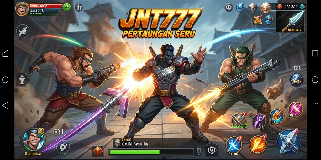 Gameplay JNT777 menampilkan aksi seru dalam pertempuran yang mendebarkan.