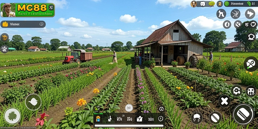 Gameplay pertanian yang seru dan interaktif di MC888.