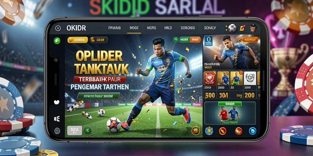 Tampilan antarmuka pengguna OKIDR saat memasang taruhan olahraga.