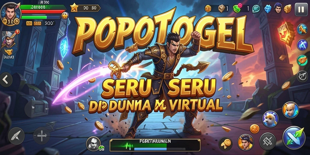 Tampilan gameplay seru dari pertarungan di POPOTOGEL.