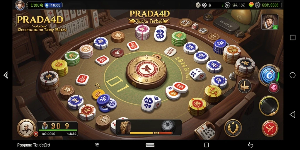 Tampilan gameplay QiuQiu yang seru dan kompetitif.