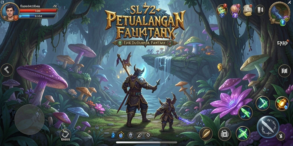 Screenshot gameplay SL72 menampilkan aksi pertempuran seru dan karakter menawan.