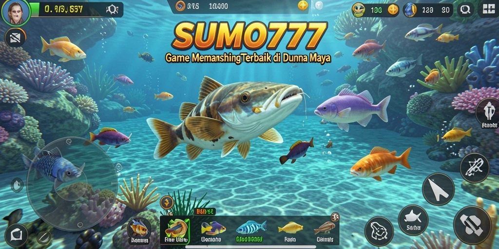 Tampilan gameplay memancing yang seru di SUMO777.