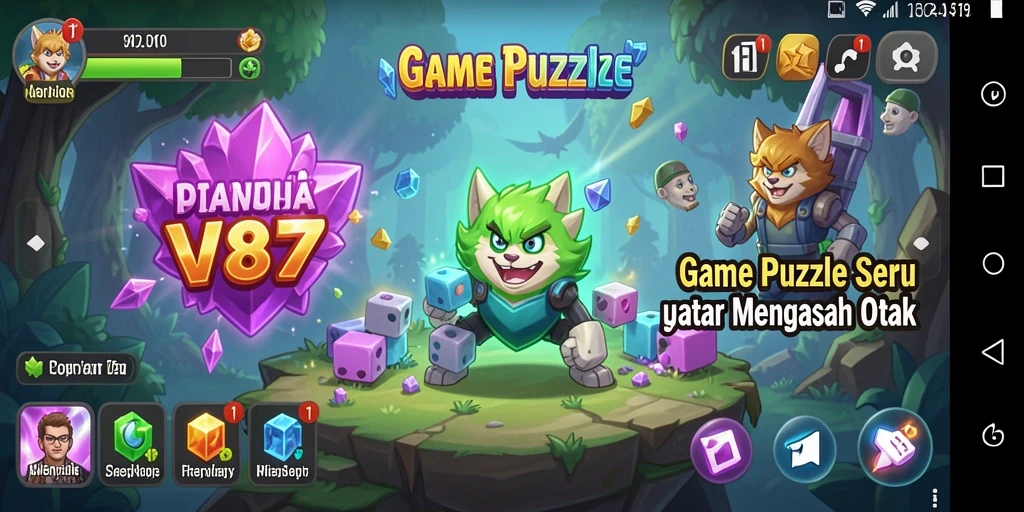 Tampilan menarik dari gameplay Puzzle V87 yang mengasyikkan.