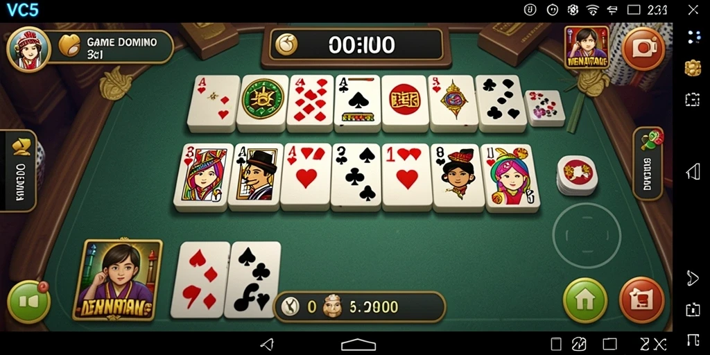 Tampilan gameplay seru di VC5 dengan domino yang menantang.