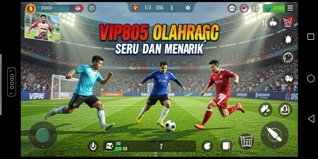 Tampilan gameplay yang mendebarkan dalam permainan olahraga VIP805.