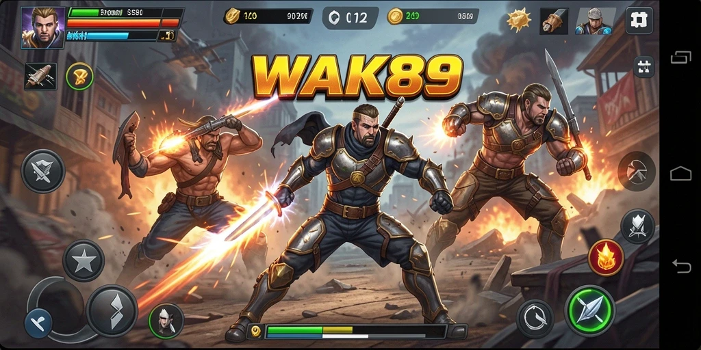 Screenshot gameplay WAK89 yang menampilkan pertempuran seru.